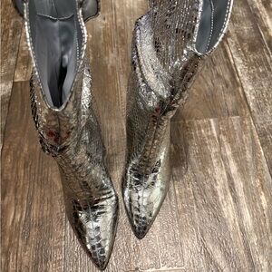 Guess Silver Heeled Boots